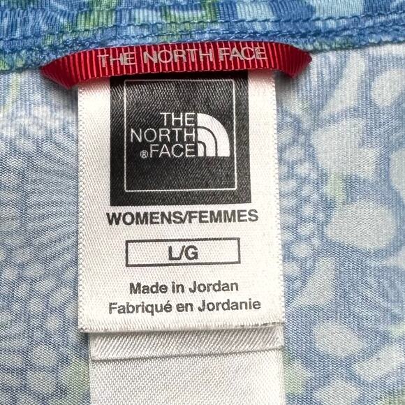 THE NORTH FACE Vapor Wick Blue +
Lime Green Floral Top Blouse Size Large - Picture 5 of 6
